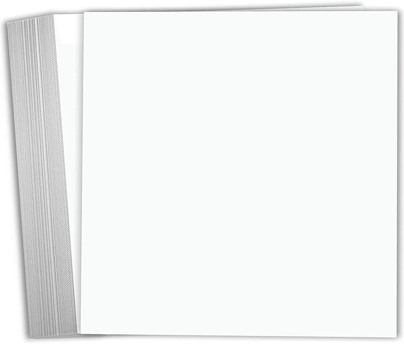 Hamilco White Cardstock Scrapbook Paper 12x12 Heavy Weight 100 lb Cover Card stock â€“ 25 Pack - Image 1
